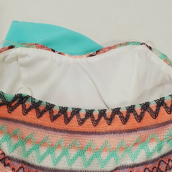 Style Rack Mint Peach Strapless Short Dress Lined Small - Picture 7 of 8